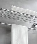 Brass Wall Mounted Towel Rack Bar for Bathroom, Modern Hotel Style 25.75 Inch Towel Shelf in Satin Brass Finish