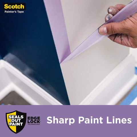 Delicate Surface Painter's Tape For Damage Free Painting Prep No Mess Easy Edges, 1.88 Inch By 60 Yard, UV Resistant With Solvent Free Adhesive, Indoor Masking Tape For Delicate Surfaces Glass To Painted Wood, 1 Roll