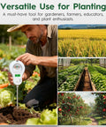 Six In One Soil Test Kit With Moisture Meter PH Meter Fertility Sunlight Intensity And Temperature LCD Hygrometer in garden use