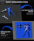 Speedy Brake Caliper Compression Tool For Quick Pad Replacements with custom-molded design and durable EPE foam