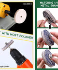 Badass 3 Inch Buffing Polishing Wheel Kit Featuring Workhorse Sisal Denim And Ultra Plush Cotton Buffer Discs Paired With Classic Brown Tripoli White Diamond And Green Rouge Compounds For Shop Grinding Tasks, mounting on angle grinder.