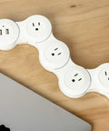 Flexible Surge Protector Power Strip With 6 Foot Cord 4 Outlets 2 USB Ports Overload Protection Flat Plug Rotatable 180 Degree Design