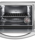 Stainless Steel Monitoring Thermometer For Oven, Grill And Smoker 60 To 580 F Range Food Safe Easy Read Dial in an open oven