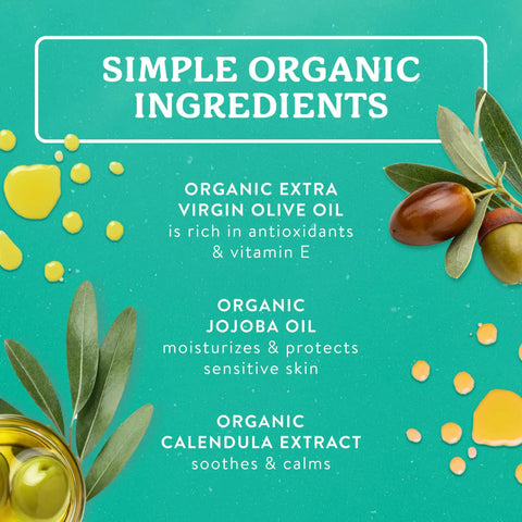 Simple Organic Ingredients for Organic Baby Oil With 5 Simple Ingredients To Soften Dry Skin And Cradle Cap, Kid Safe And Mom Approved.