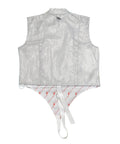 Back view of Pro Grade Lame Fencing Vest For Foil And Saber Practice And Competition, Skin-Friendly Metallic Lame Jacket