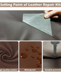 Leather Repair Tape For Furniture Self Adhesive Patch Black Vinyl 16x40 Inch, waterproof and scratch prevention features.