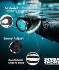 Free Dive Spearfishing Mask With Classic Rubber Finish And Tempered Glass Lenses Oval Stainless Steel Frame For Enhanced Visibility