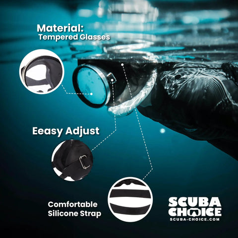Free Dive Spearfishing Mask With Classic Rubber Finish And Tempered Glass Lenses Oval Stainless Steel Frame For Enhanced Visibility