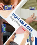 Hustle Ready Mini Magnetic Pocket Level Featuring High Visibility Bubbles And Precision Convex Lens For Dead On Readings Crafted From Rugged Aluminum Alloy In Sharp Cobalt Blue shown in portable size for easy carrying.