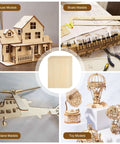 Basswood sheets bundle, unfinished natural wood, 24 pcs of 16x12x1/8 in for laser cutting and crafts