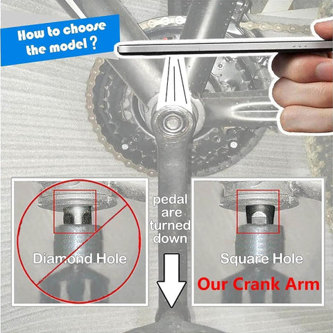 Universal Left Crank Arm For Bikes, Diamond Or Square Hole, Compatibility Guide