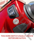 12V Momentary Horn Push Button Switch With 19mm Mounting Hole Three Quarters Inch SPDT 1NO 1NC Pre Wiring Socket on dashboard