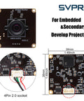 Front and back view of Global Shutter USB Camera Module With 90FPS High Speed 1920x1200 2MP AR0234 UVC Webcam Board Pro Grade