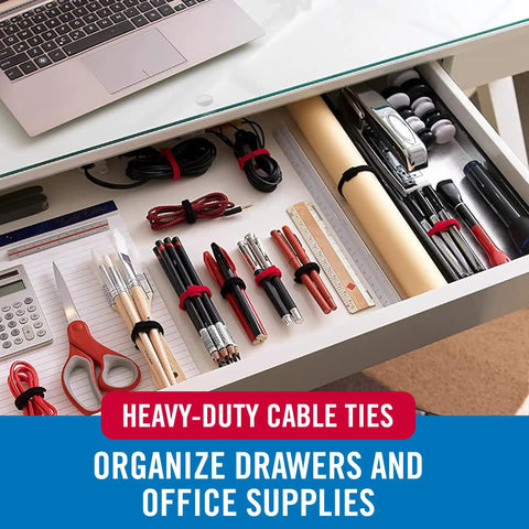 These Super Tough Heavy Duty Reusable Hook Loop Cable Ties Make Organizing Wires A Breeze And Beat Zip Ties Every Time Perfect For Data Centers Electronics And Appliances Eight By Half Inch White Pack Of Sixty
