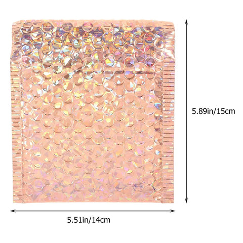 Rose gold 20 Pack Air Cushion Mailers 15x13cm Self Sealing Padded Shipping Bags For Clothes shown from the front