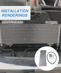 40k Transmission Oil Cooler Kit for Heavy Duty Van, Light Truck, RV And Towing, Low Pressure Drop, 40000 GVW installation view