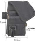 Heavy Duty Poly Tool And Cell Phone Holder Built Tough For Contractors, 7x4 inches design with clip, attaches to suspenders.