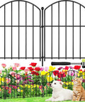 Arched Rustproof Metal Fence For Dogs And Rabbits No Dig Barrier For Flower Beds And Gardens, Ornamental Animal Fence Panels