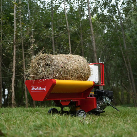 All In One Hay Baler Wrapper And Rake Tedder Combo HB3120 HW20 HT100 For Farm Use with round bale on grass