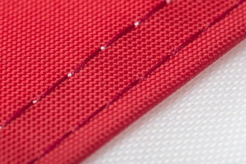 Close-up of fabric detail on Dive Flag With Removable Stiffening Pole 20x24 Inches For Scuba, Spearfishing, And Freediving