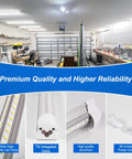 V Shaped 4-Foot LED Shop Lights 50W 6500K Daylight 7000LM Linkable Garage Warehouse Workbench Workshop Lighting installation