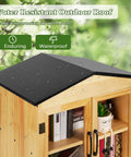 Outdoor Library Book Box Storage Small Wooden Cabinet For Neighborhoods And Schools To Swap And Share Books Flyers Newspapers And Art DIY Friendly Weatherproof Finish Paintable Wood Post Not Included with water-resistant roof visible