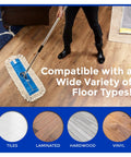 Top Shelf 24 Inch Cotton Dust Mop Kit With Heavy Duty Aluminum Handle For Dead Easy Floor Sweeping And Hardwood Dust Pick Up In Commercial Home Or Business Spaces on hardwood floor.