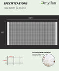 Diagram of 8x10 Ft Ultra Fine Garden Mesh Netting Thick Protective Barrier For Vegetables Fruits And Plants Breathable White Screen.