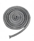 Graphite fiberglass stove gasket rope, 1/4in x 118in, braided round seal, coiled
