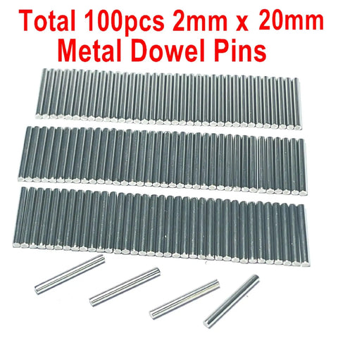 100 Pack 2mm By 20mm Dowel Pins Metal Dowel Pins M2 For Wood Furniture Shelves 304 Stainless Steel Shelf Pegs