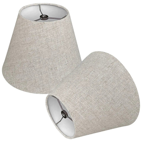 Black Linen Cone Barrel Lamp Shade Set Of 2 For Floor And Table Lamps, 7x14x9 Inches, Fabric Shade With Spider Fitting Requires Harp