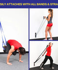 Multiple angles showing Top Tier Dual Hook Resistance Band Wall Anchor For Sick Home Gym Setups With Heavy Duty Wood Screws Included.