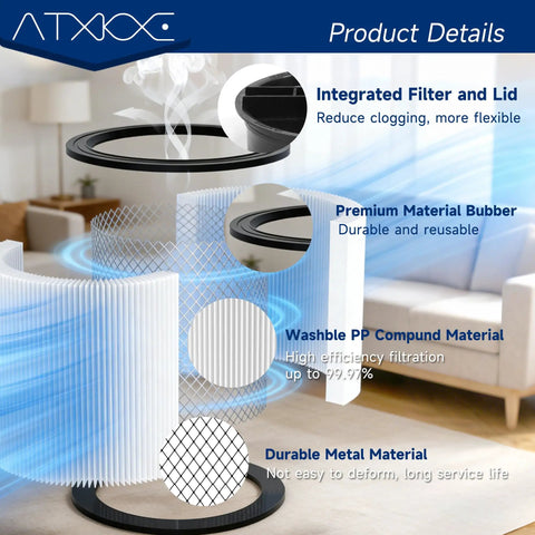 Replacement Filter Kit For 5 Gallon And Up Wet Dry Vacs Includes Dry Filter And Foam Sleeve Compatible With 90304 90350 90333 90585 And More Fits Multiple Vacuum Models For Quick Cleanups showing filter details