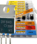 MOSFET Transistor Kit With 70 Piece All In One Assortment Including NMOS And PMOS Logic Level High Current Devices and IRF840
