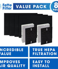 Top Notch HEPA Filter Kit For Honeywell InSight HPA5200B And HPA5250 Air Purifiers Includes 8-Piece HEPA and Carbon Filters
