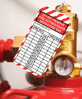 25 Pack Fire Extinguisher Tags With Adjustable Wire Ties For Monthly Inspections And 8 Year Maintenance Records 3.25 By 5.75 Inch