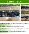 Roman Style Balustrade Molds 2 Piece DIY Concrete Column Forms For Garden Fence Patio Balcony Or Pool Front And Back Plastic Mold Set Durable Outdoor Molds For Easy DIY Concrete Or Plaster Columns