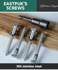 Heavy Duty Five Sixteenths Inch By One Inch Hex Head Lag Screws With Washers In 304 Stainless Steel for Wood Projects
