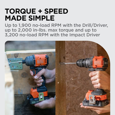 20v Max Cordless Drill And Impact Driver Combo Kit With Brushless Motor demonstrating high RPM and torque for tough DIY projects.