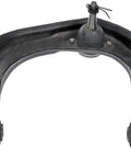 Front Driver Side Upper Suspension Control Arm And Ball Joint Assembly For Select Chevy And Pontiac Models, Easy Install Replacement With Preinstalled Ball Joint And Bushings To Save You Time. black steel front upper control arm with ball joint