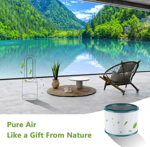 2 Pack Air Purifier Filter Replacements With High Efficiency Activated Carbon And 3-Layer True HEPA in modern living room