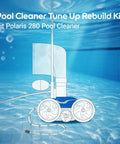 DIY Friendly Pool Cleaner Rebuild And Repair Kit For Polaris 280 TR28P Replacement Parts Built From Durable ABS For Easy Install Not For Polaris 360 Or 380 Pools illustration in pool setting