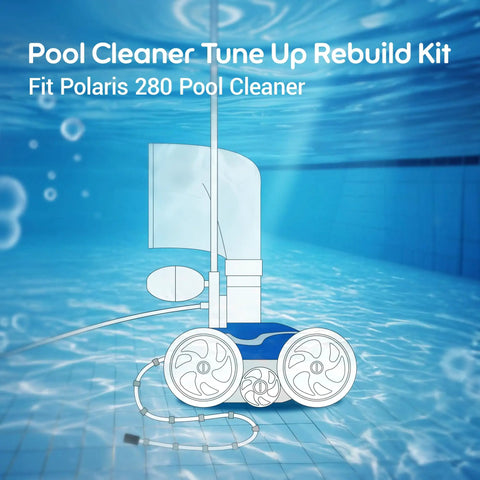 DIY Friendly Pool Cleaner Rebuild And Repair Kit For Polaris 280 TR28P Replacement Parts Built From Durable ABS For Easy Install Not For Polaris 360 Or 380 Pools illustration in pool setting