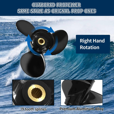 Beefed Up Aluminum Outboard Propeller For Volvo Penta SX Drive 15 Inch Diameter 17 Pitch 3 Blade Right Hand Rotation 19 Spline 130 300 HP OEM Upgrade Fits All Volvo Penta SX Models