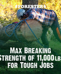 Arborist using Arborist Whoopie Sling One Half Inch By Three To Five Feet Rigging Sling For Tree Climbing And Rigging.