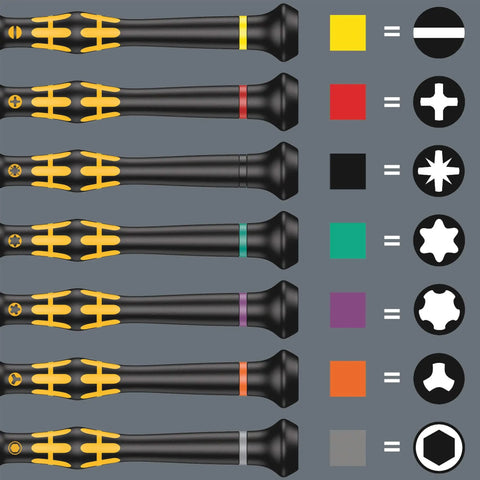 ESD Safe Screwdriver Set With Slotted And Phillips Tips And Rack 6 Piece Electronics Tool Kit handle color coding guide