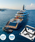 Marine Grade 316 Stainless Steel Heavy Duty Flush Lifting Door Pull Kit with Mount Screws for boat deck hatch