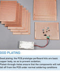 Ten Pack 73mm By 100mm Protoboard Kit With Copper Strip Boards 957 Holes Perfboard Budget Friendly Universal DIY Breadboard