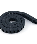 Drag Chain Cable Carrier 15x20mm Internal Size 1m Length Plastic Semi Enclosed Wire Guide For CNC Machines And Robotic Systems Easy Install Durable Black Fits Cables Up To 3mm Outer Diameter.