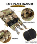 Ultimate Tactical Backpack With Zip On Back Panel For V5 Vest Compatible MC, showing pouches, YKK zippers, and Tegris reinforcement.